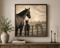 Mare and foal light